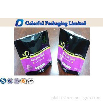 Food Round Handle Biodegradable Stand Up Pouch Heat Seal To